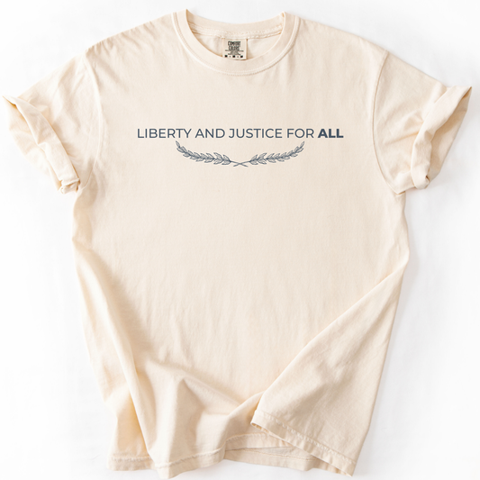 Liberty and Justice for All Unisex Premium Comfort Colors T-Shirt | Civilized Patriot