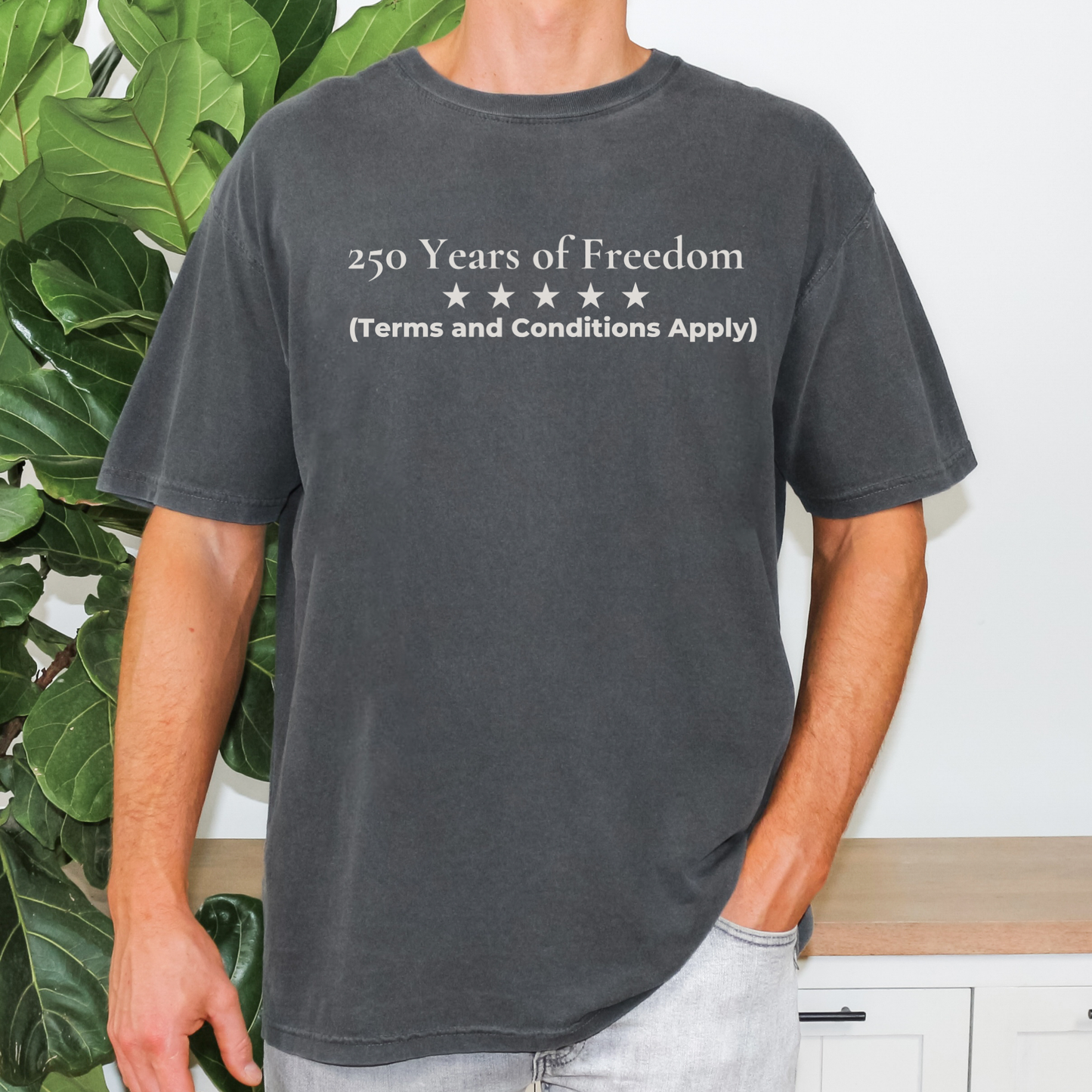 250 Years of Freedom Terms and Conditions Apply Semiquincentennial Humor Shirt Democrat Gift Comfort Colors Tee Gift for Democrats