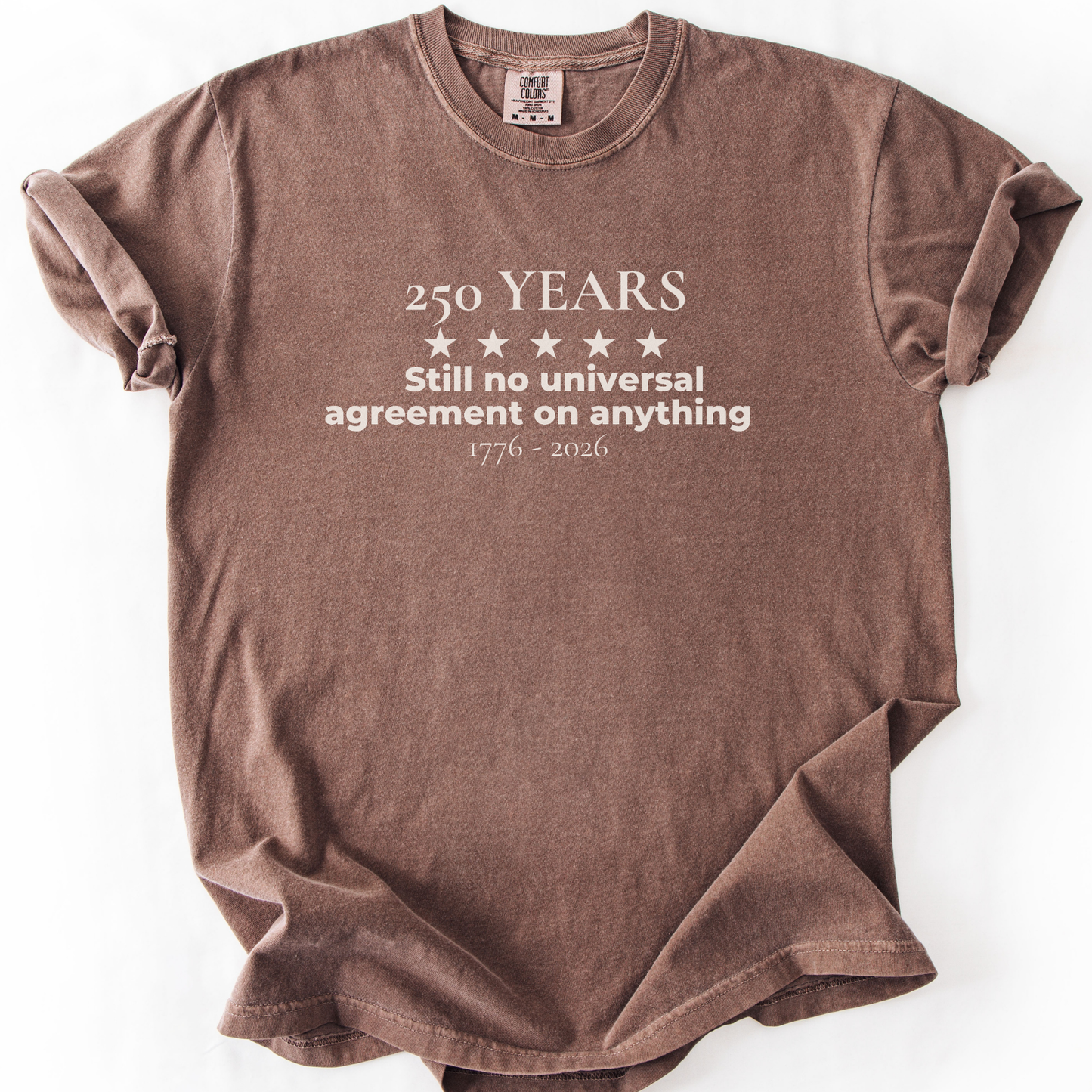 250 Years Still No Universal Agreement on Anything Semiquincentennial Shirt Democrat Humor Comfort Colors Tee Gift for Democrats