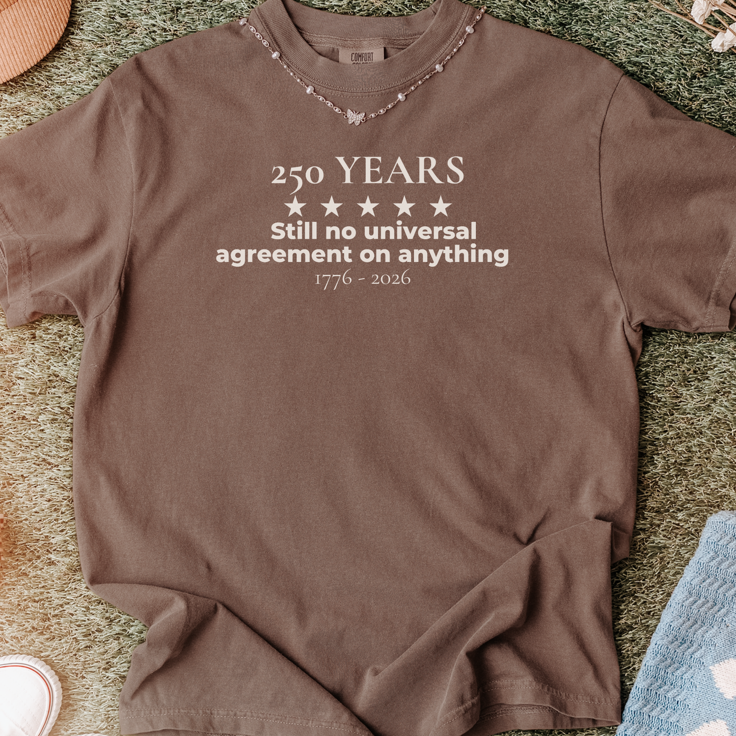 250 Years Still No Universal Agreement on Anything Semiquincentennial Shirt Democrat Humor Comfort Colors Tee Gift for Democrats